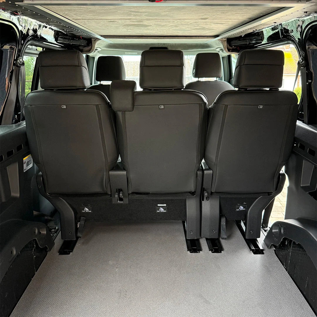 VW ID. Buzz Cargo Kombi Seat Conversion 2+1 Leather Seats + Subframe - Buzz Conversions