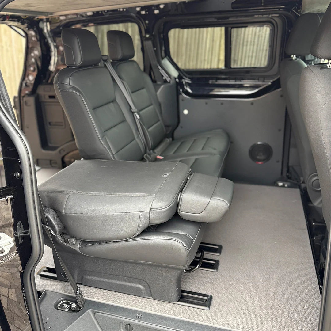 VW ID. Buzz Cargo Kombi Seat Conversion 2+1 Leather Seats + Subframe - Buzz Conversions