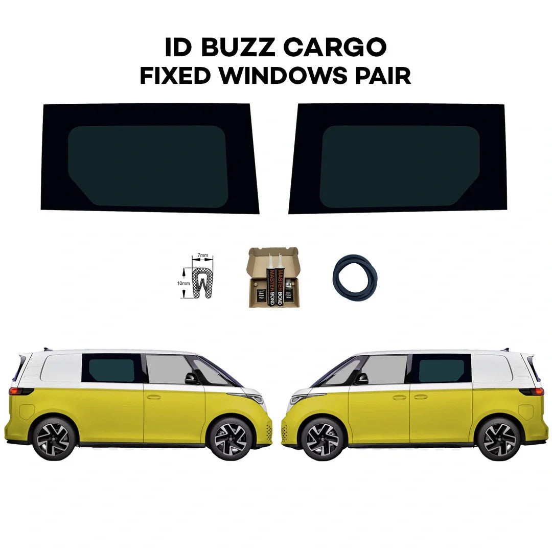 VW ID. Buzz Cargo Sliding Doors Fixed Windows – PAIR - Buzz Conversions