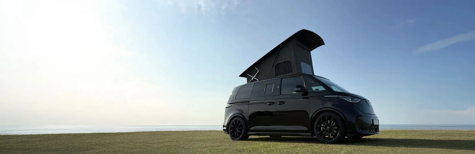 VW ID. Buzz with the Horizon elevating roof raised