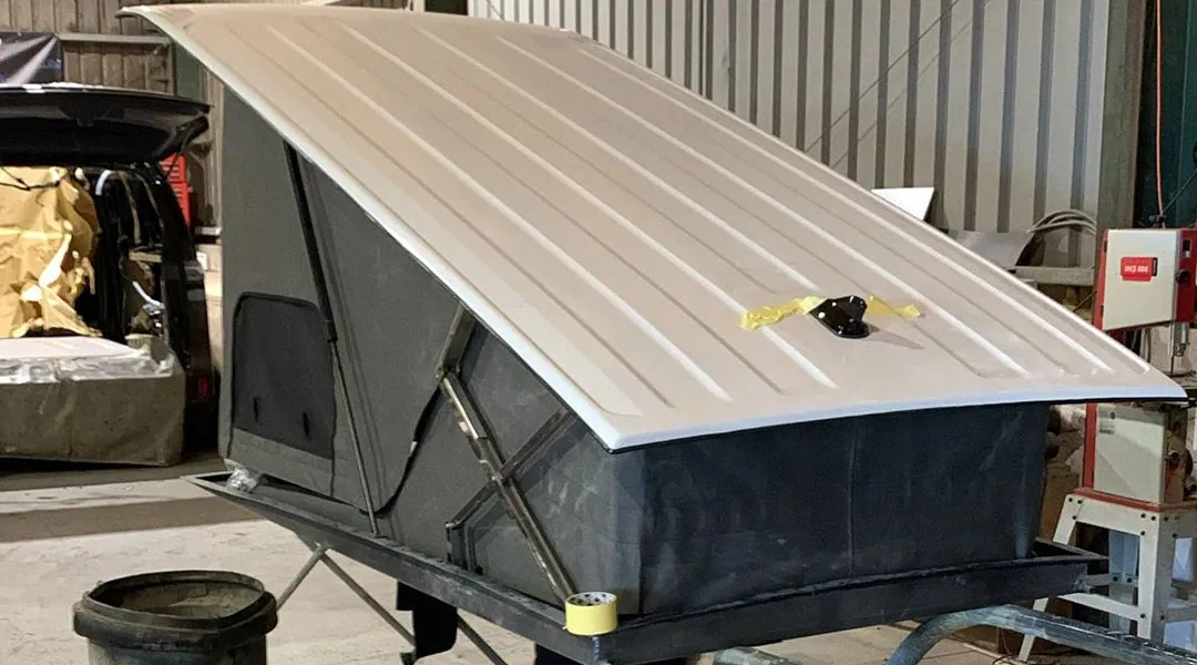 Horizon pop-top roof ready for fitting in the workshop