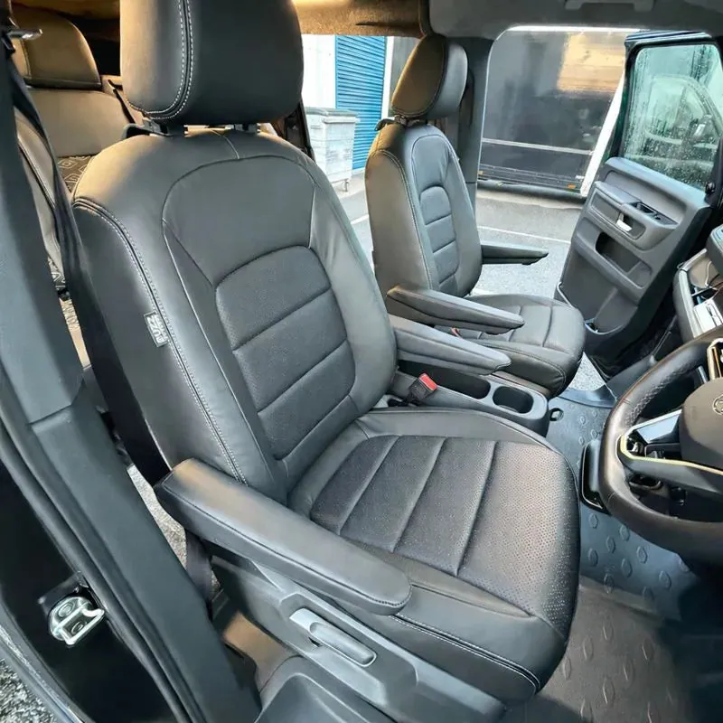 VW ID. Buzz Cargo 2 Single Front Seats Kombi-Match Quality Leather Upgrade - Buzz Conversions